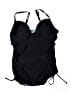 Assets 100% Polyester Solid Black One Piece Swimsuit Size S - photo 1