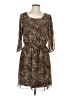 En Focus Studio 100% Polyester Animal Print Brown Casual Dress Size 12 - photo 1