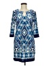 Tiana B. Print Blue Casual Dress Size 6 (petite) - photo 1