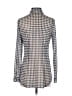 CAbi Houndstooth Blue Long Sleeve Blouse Size S - photo 2