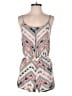Charlotte Russe 100% Rayon Chevron-herringbone Gray Romper Size L - photo 1