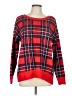 Crown & Ivy 100% Acrylic Plaid Red Pullover Sweater Size L - photo 1