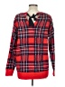 Crown & Ivy 100% Acrylic Plaid Red Pullover Sweater Size L - photo 2