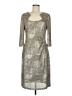 Connected Apparel Metallic Silver Cocktail Dress Size 8 - photo 1