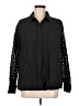 ee:some 100% Cotton Polka Dots Black Long Sleeve Button-Down Shirt Size M - photo 1