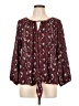 Weston 100% Polyester Burgundy 3/4 Sleeve Blouse Size L - photo 1