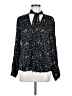 Gap 100% Rayon Stars Black Long Sleeve Blouse Size M - photo 1