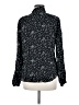 Gap 100% Rayon Stars Black Long Sleeve Blouse Size M - photo 2