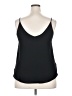 Ann Taylor LOFT 100% Polyester Black Sleeveless Top Size L - photo 2