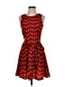 Bar III 100% Polyester Hearts Red Casual Dress Size XS - photo 1