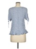 H&M 100% Viscose Blue Short Sleeve Blouse Size 8 - photo 2