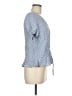 H&M 100% Viscose Blue Short Sleeve Blouse Size 8 - photo 4
