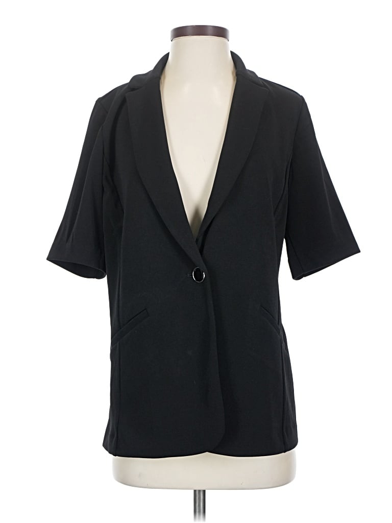 Pre-owned Susan Graver Blazer Jacket In Black