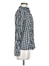 SO 100% Rayon Checkered-gingham Black Long Sleeve Button-Down Shirt Size M - photo 4