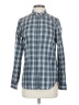 Madewell Argyle Green Teal Long Sleeve Button-Down Shirt Size S - photo 1