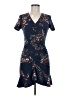 Aqua Print Blue Cocktail Dress Size M - photo 1