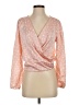 Miley + Molly 100% Polyester Orange Long Sleeve Blouse Size S - photo 1