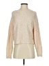 Express Outlet 100% Metallic Metallic Ivory Turtleneck Sweater Size XS - photo 1
