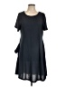 Reborn 100% Polyester Solid Black Casual Dress Size 1X - photo 1