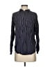 Universal Thread 100% Rayon Stripes Blue Long Sleeve Blouse Size S - photo 1