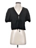 Shein Black Short Sleeve Blouse Size 2 - photo 1