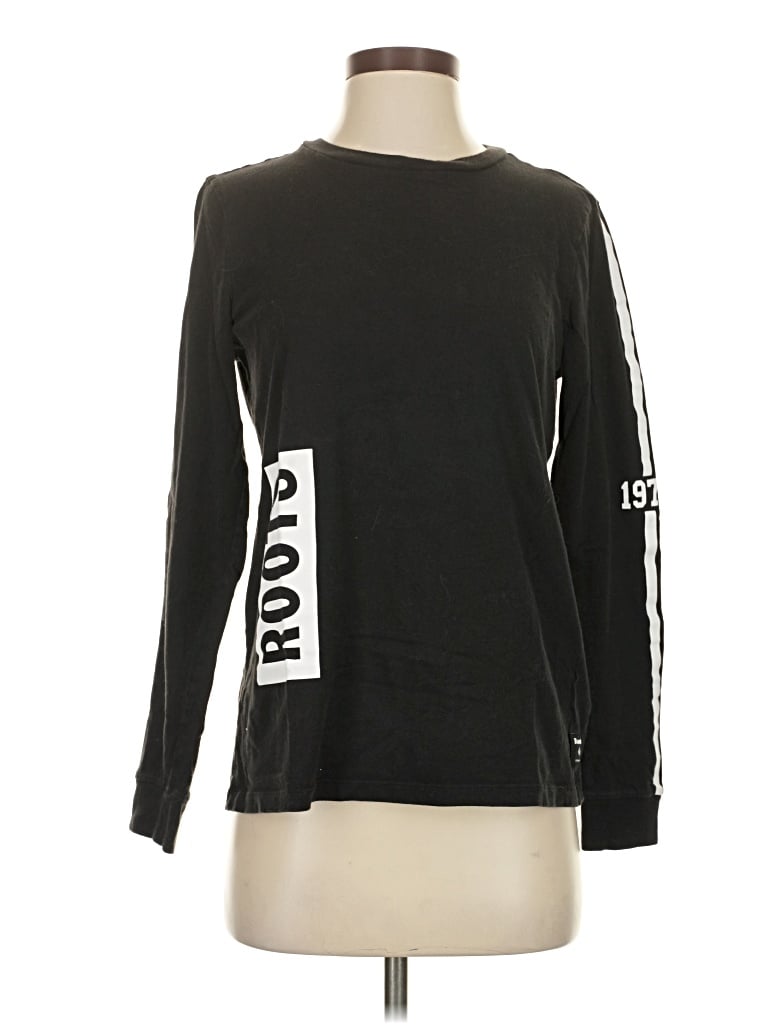 Pre-owned Roots Long Sleeve T-shirt In Black