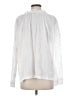 MNG 100% Cotton White Long Sleeve Blouse Size 8 - photo 2