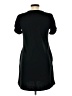 Aqua Solid Black Casual Dress Size L - photo 2