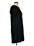 Aqua Solid Black Casual Dress Size L - photo 4