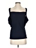 Jason Wu 100% Polyester Solid Black Blue Sleeveless Blouse Size 0 - photo 1