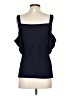 Jason Wu 100% Polyester Solid Black Blue Sleeveless Blouse Size 0 - photo 2
