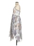 Badgley Mischka 100% Polyester Paisley Silver Cocktail Dress Size 6 - photo 5