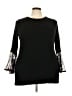 Meri Skye Black 3/4 Sleeve Top Size 3X - photo 1