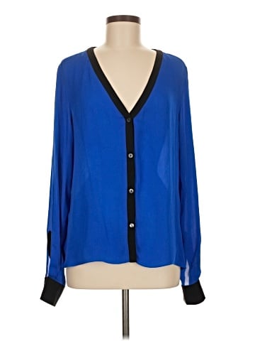 Chelsea Flower Long Sleeve Silk Top (view 1)