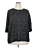 Chelsea & Theodore Stars Gray 3/4 Sleeve Top Size XXL - photo 1