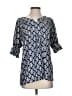 Escapada 100% Rayon Blue 3/4 Sleeve Blouse Size S - photo 1