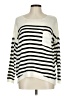 FATE by LFD 100% Acrylic Stripes Ivory Pullover Sweater Size L - photo 1