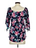 Status Blue 3/4 Sleeve Blouse Size S - photo 2