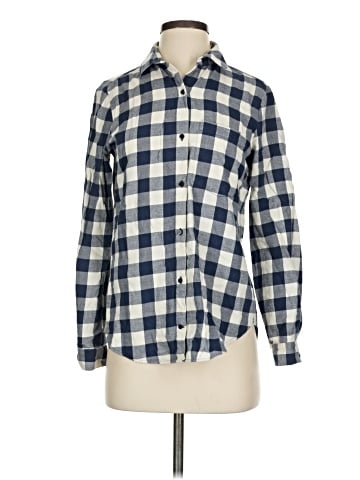 Zara Basic Long Sleeve Button-Down Shirt (view 1)