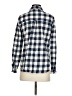 Zara Basic Checkered-gingham Blue Long Sleeve Button-Down Shirt Size S - photo 2