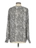 Banana Republic Animal Print Silver Long Sleeve Blouse Size S - photo 2