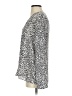 Banana Republic Animal Print Silver Long Sleeve Blouse Size S - photo 5