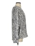 Banana Republic Animal Print Silver Long Sleeve Blouse Size S - photo 4