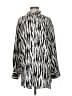 Glam 100% Polyester Animal Print Silver Long Sleeve Blouse Size S - photo 1