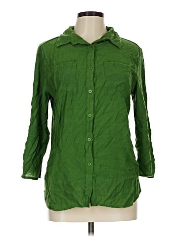 Notations 3/4 Sleeve Button-Down Shirt (view 1)