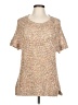CAbi 100% Cotton Tweed Gold Pullover Sweater Size L - photo 1