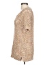 CAbi 100% Cotton Tweed Gold Pullover Sweater Size L - photo 5
