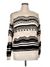 Shein Curve 100% Acrylic Print Ivory Pullover Sweater Size 0X - photo 1