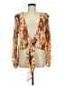 Let Me Be 100% Polyester Brown 3/4 Sleeve Blouse Size M - photo 1