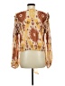 Let Me Be 100% Polyester Brown 3/4 Sleeve Blouse Size M - photo 2